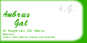 ambrus gal business card